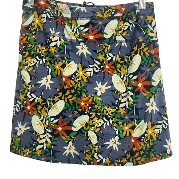 Toad&Co skort Organic Cotton Seleena Midnight Floral Skort medium outdoor hike - Picture 2 of 10